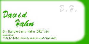 david hahn business card